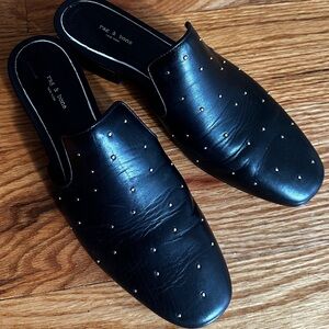 rag & bone Black Studded Mules